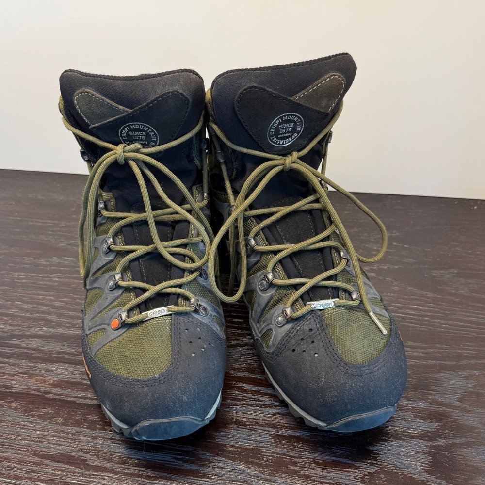 Crispi Thor II GTX Hiking Boots Men 12.5 Green Black Waterproof Made in Italy